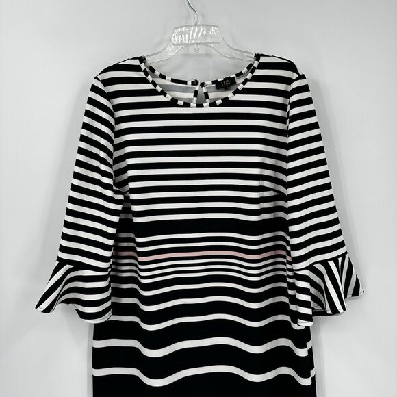 ILE NEW YORK shift sheath dress multi color 18 bell sleeve career business - Picture 4 of 9